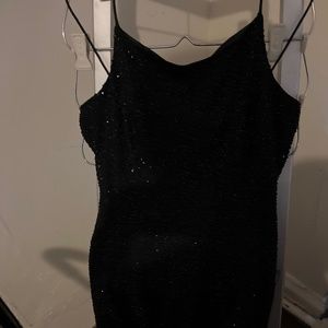 Black beaded cocktail dress size 2 Cache brand
